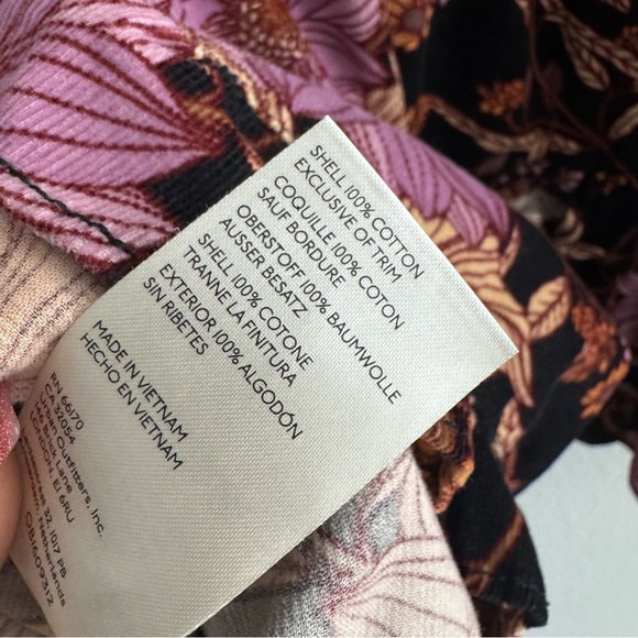 Anthropologie Pilcro Tiered Corduroy Dress Ruffle Floral Mini Tapestry Size XXS - Picture 6 of 6